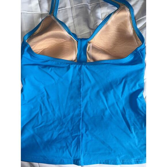 LANDS END TANKINI SWIM TOP size 10DDD bra sized - Picture 3 of 4